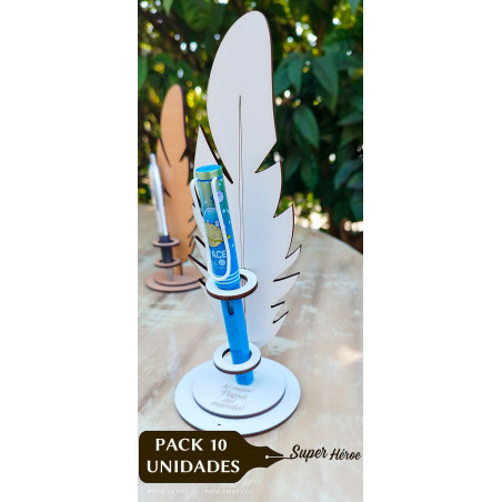 Porta Lápiz Pluma - Pack 10 unidades