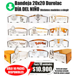 Bandeja 20x20 cms Día del Niño - Pack 10 unidades