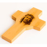 Cruz de madera grabada - Rostro de Jesús