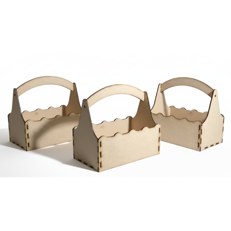 Canasta de Madera para Regalos – Set de 3 Unidades