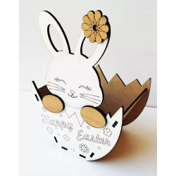 Conejo de Pascua 21x15 cms  – Adorno y Canasta para Huevitos de Pascua