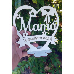 10 Unidades Corazón Escritorio Mamá